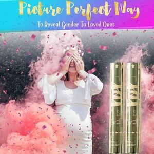 🥳 7/ $10!! NEW - Set of 2 Pink Gender Reveal Party Supplies Confetti Poppers